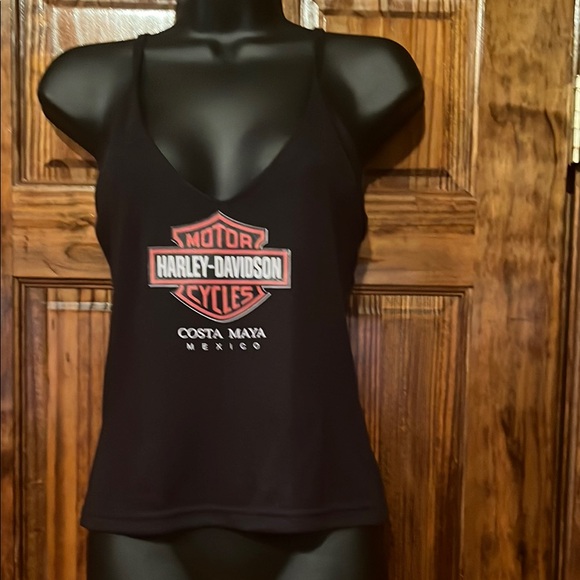 Harley-Davidson Tops - Harley-Davidson Black Bustier Camisole Tank Top
